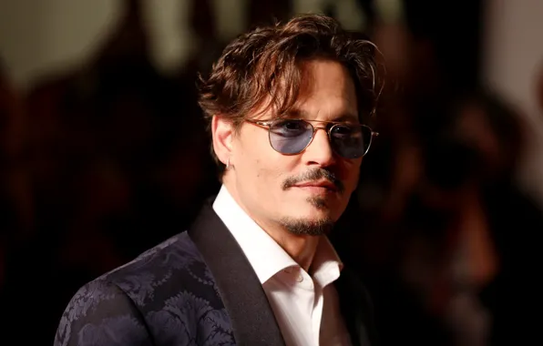 Взгляд, Johnny Depp, очки, Джонни Депп, актёр, музыкант, кинорежиссёр