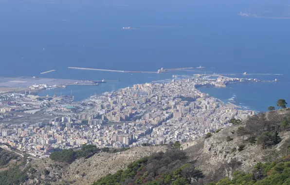 Картинка море, Италия, панорама, Сицилия, Трапани