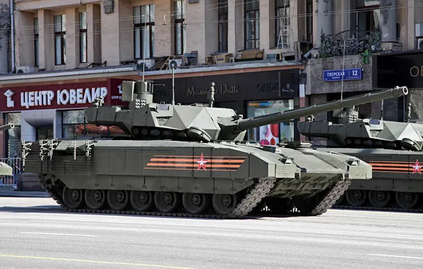 Москва, Парад Победы, 9 Мая, Армата, Т-14, Репетиция