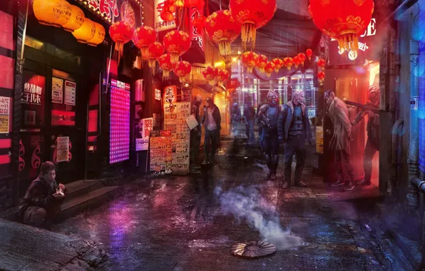 Фонарики, Concept art, Inspired by Ghost In The Shell, Shanghai 2020