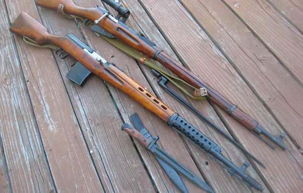 Картинка штыки, снайперская, самозарядная винтовка Токарева, Винтовка Мосина Нагана, обычная, Rifle Mosin Nagant, СВТ-40