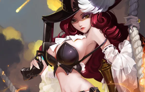 Картинка девушка, шляпа, арт