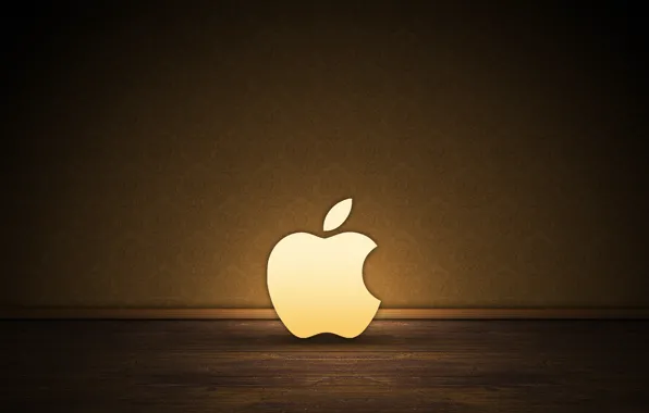Свет, обои, яблоко, пол, Classic Apple
