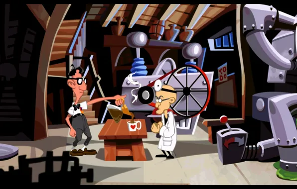 Lab, remastered, Day of the Tentacle, decaffeinated coffee