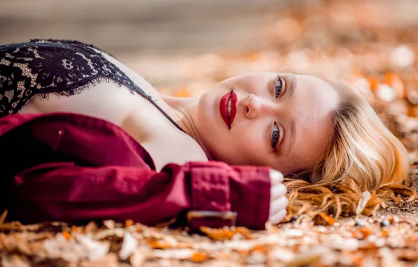 Картинка взгляд, лицо, модель, лежит