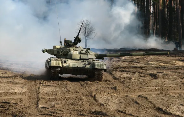 Лес, Россия, Танк