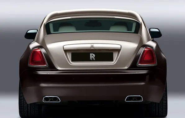 Картинка авто, фон, обои, вид, Rolls-Royce, сзади, Wraith
