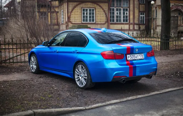 Авто, BMW, Зад, Car, Blue, 335i, xDrive