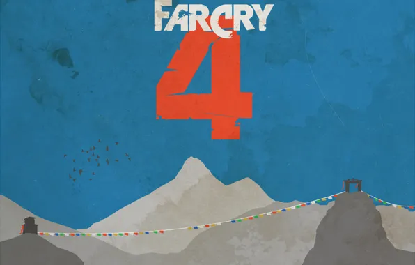 Горы, игра, постер, far cry 4