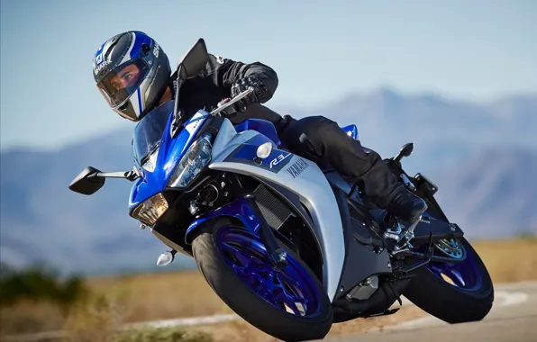 Картинка Yamaha, bike, man, YZF, Yamaha YZF-R3