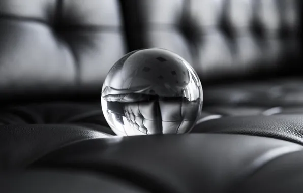 Sofa, crystal, sphere