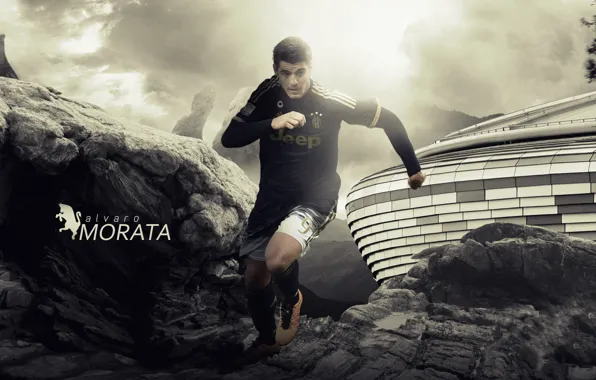 Wallpaper, sport, stadium, football, player, Alvaro Morata, Juventus FC, Juventus Stadium