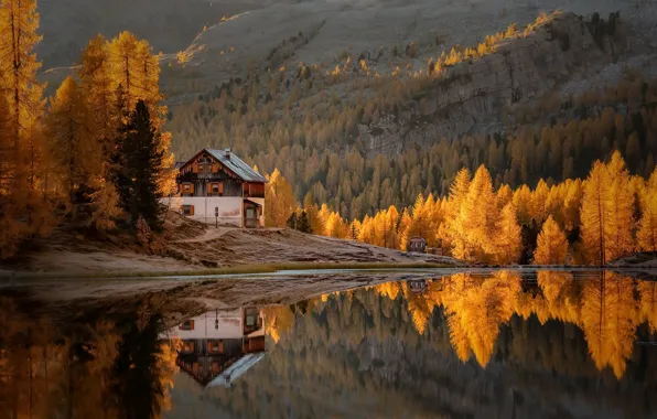 Italy, Dolomites, Lago Federa