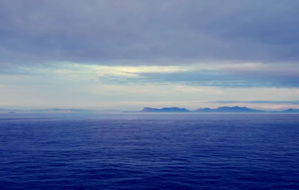 Море, облака, горы, sea