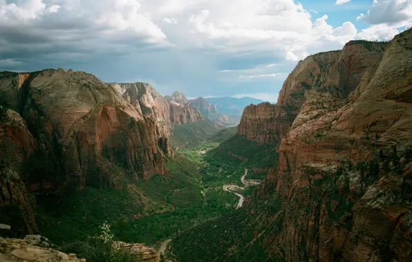 Картинка Valley, Zion, Park, National, Canyon
