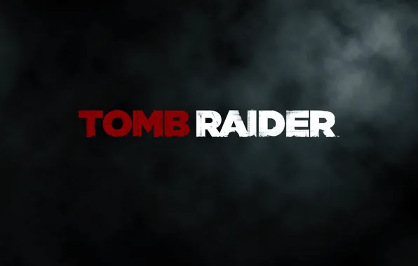 Фон, надпись, черный, Tomb Raider, game, дымок, 2013