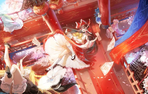 Девушки, фэнтези, Touhou, Тохо, Тоухоу