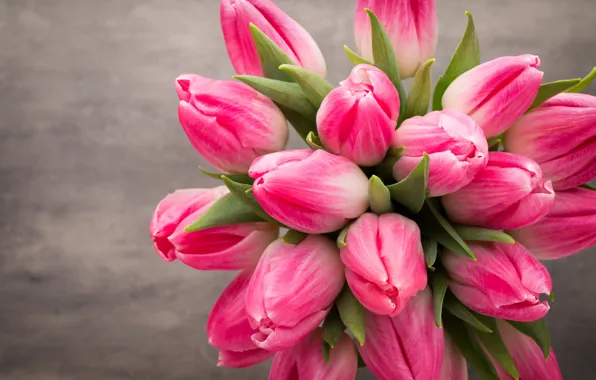 Цветы, букет, тюльпаны, розовые, белые, fresh, flowers, beautiful