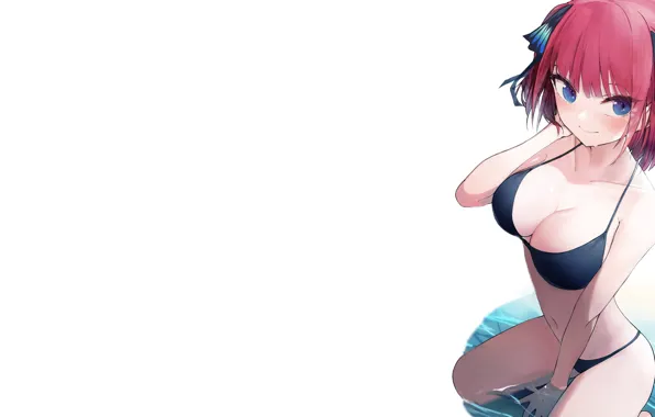 Картинка girl, hot, sexy, beach, pink, anime, swimsuit, bikini