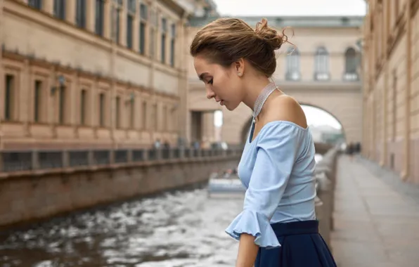 Картинка вода, девушка, платье, Артемий Мостовой, Диана Миронова