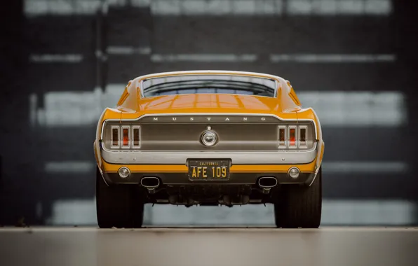 Mustang, Ford, Ретро, Машина, Форд, Fastback, 1968, Рендеринг