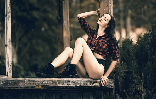 Sexy, shorts, woman, beautiful, model, cute, charming