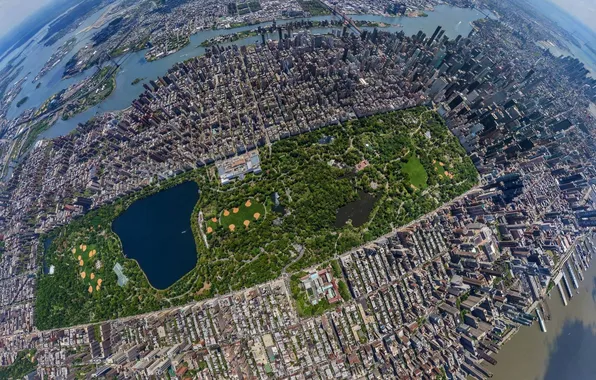 Картинка Нью-Йорк, небоскребы, New York, Центральный парк