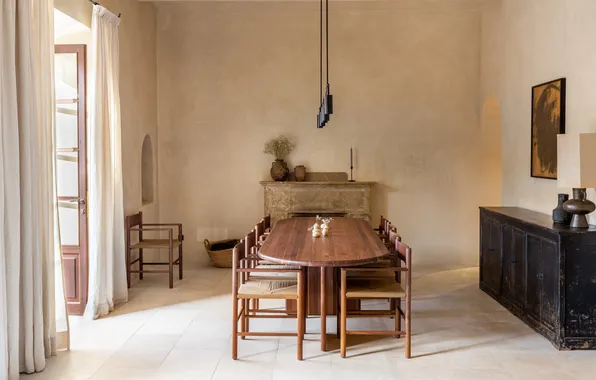 Дизайн, стиль, комната, вилла, столовая, Grand Mediterranean Dining Room, Designs That Will Leave You In …