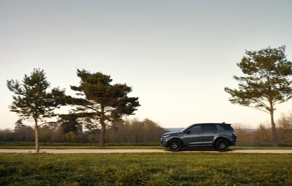 Картинка небо, деревья, внедорожник, Land Rover, вид сбоку, ленд ровер, Land Rover Discovery Sport HSE