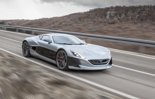 Concept, движение, скорость, трасса, One, Rimac, 2016