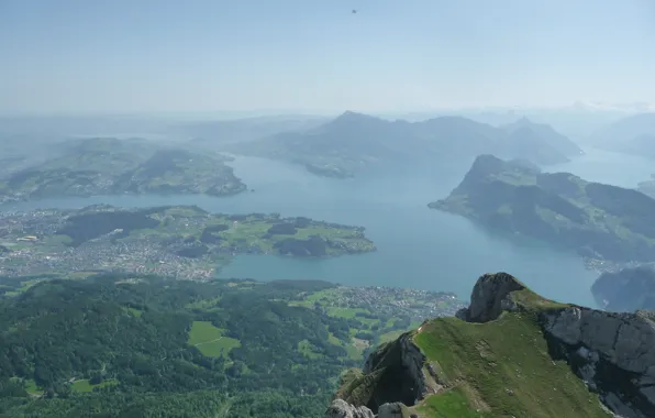 Switzerland, ALPS, lake Lucern, mount Pilatus