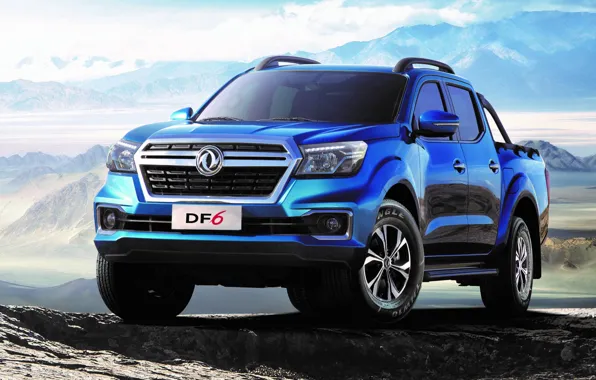 Картинка облака, горы, пикап, Dongfeng, Dongfeng DF6, Rich 6