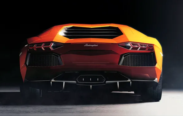 Машина, Оранжевый, Car, Lamborghini Aventador, Sportcar, Transport & Vehicles, by Chris Davis, Chris Davis