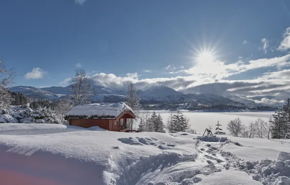 Зима, Норвегия, Norway, Romsdal