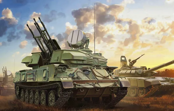 Танк, ЗСУ, Шилка, ЗСУ-23-4, СССР/Россия