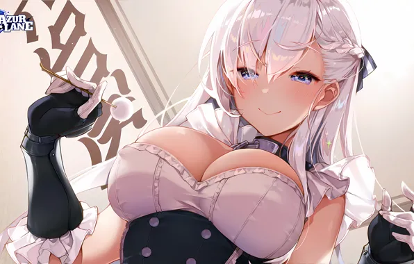 Girl, sexy, cleavage, blouse, long hair, boobs, anime, beautiful
