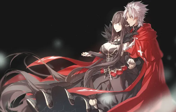 Девушка, тьма, арт, парень, двое, Fate / Grand Order, Судьба великая кампания