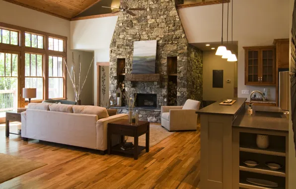 Design, style, interior, fireplace, living space