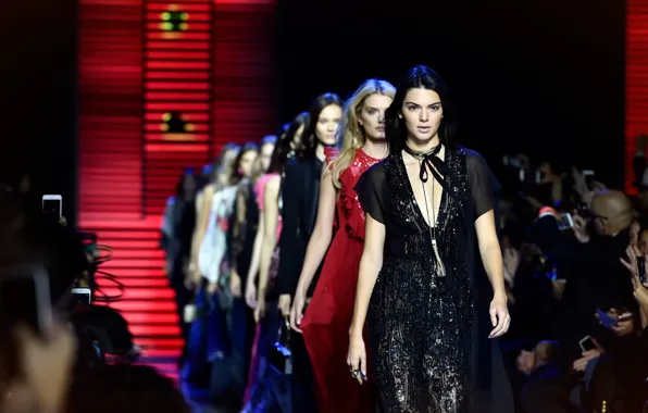 Модели, показ, Kendall Jenner, Кендалл Дженнер, Paris Fashion Week