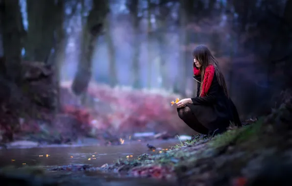 Девушка, природа, фон