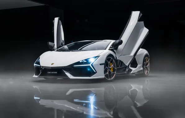 Lamborghini, Wallpaper, Lamborghini Revuelto White