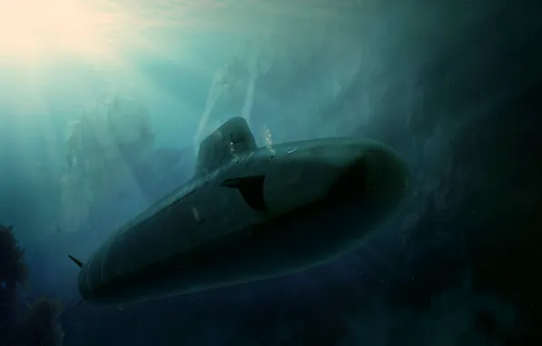 Лодка, арт, Dreadnought, подводная, атомная