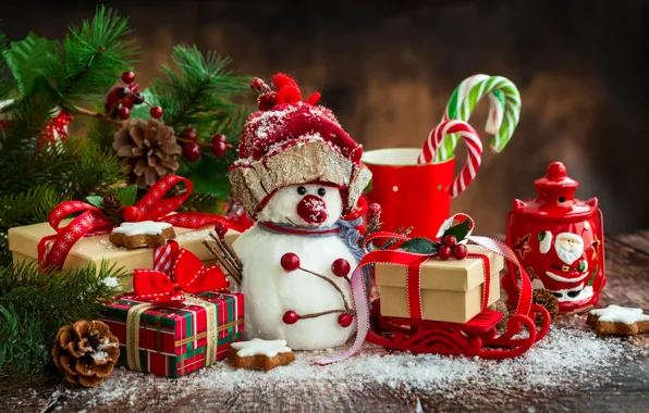 Картинка украшения, игрушки, елка, Новый Год, Рождество, снеговик, Christmas, Xmas