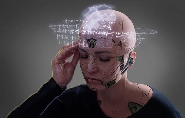 Картинка Robot, Мысли, Cyberpunk