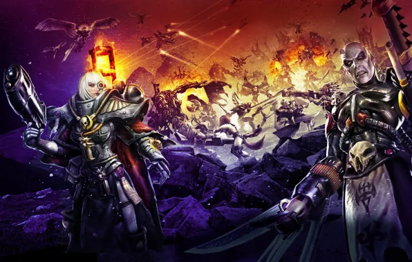 Картинка game, chaos, war, Adepta Sororitas, demons, Warhammer 40 000, Sister of Battle, Dark Eldar