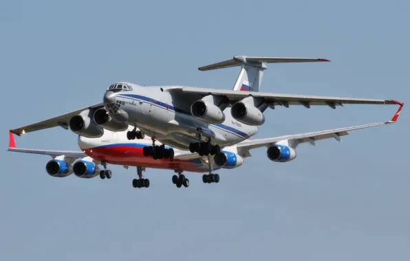 Картинка Полёт, Пара, Flight, Посадка, Ил-76, 400, ВВС России, Landing