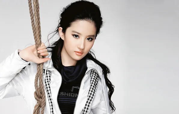 Взгляд, веревка, азиатка, fashion, Liu Yifei