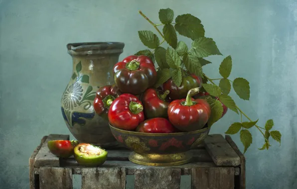Перец, кувшин, овощи