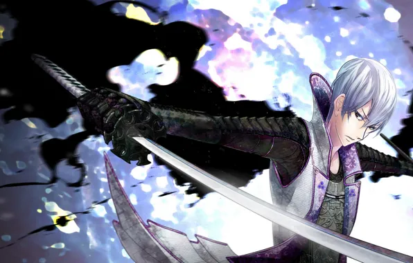 Меч, катана, самурай, парень, Sengoku Basara, Эпоха Смут