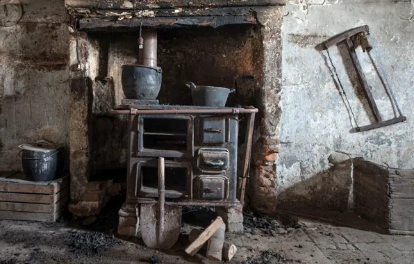 Дом, комната, печка